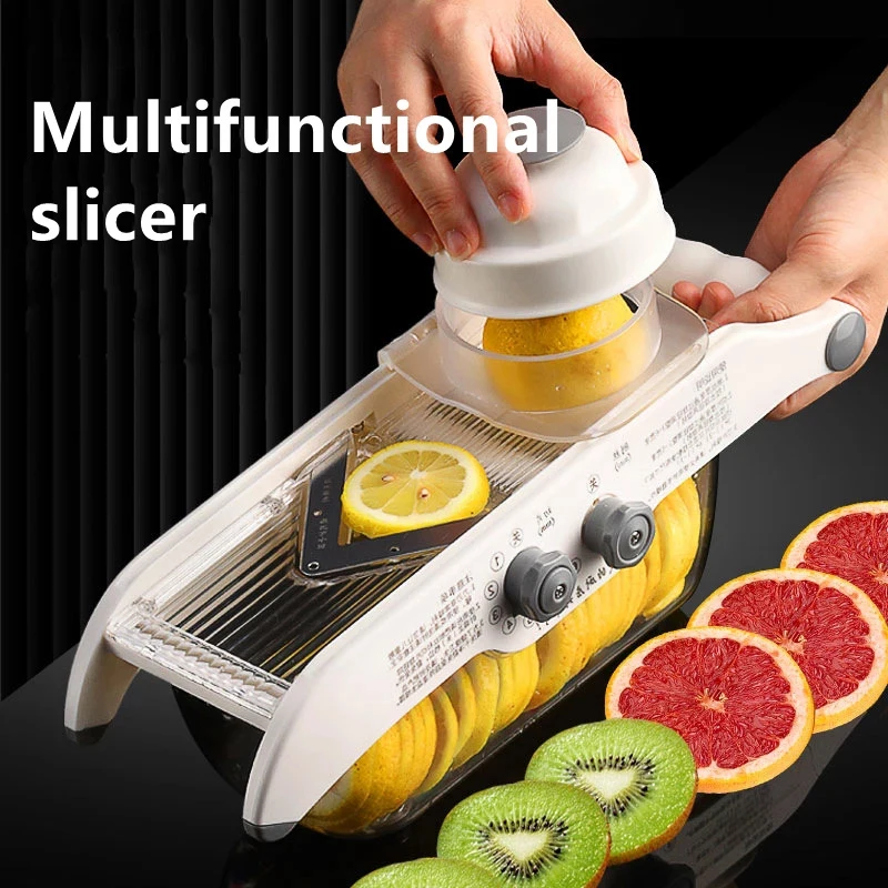 Kitchen Appliances Japan - Multifunctionele Citroensnijder Groenterasp Met Mand, V-blade