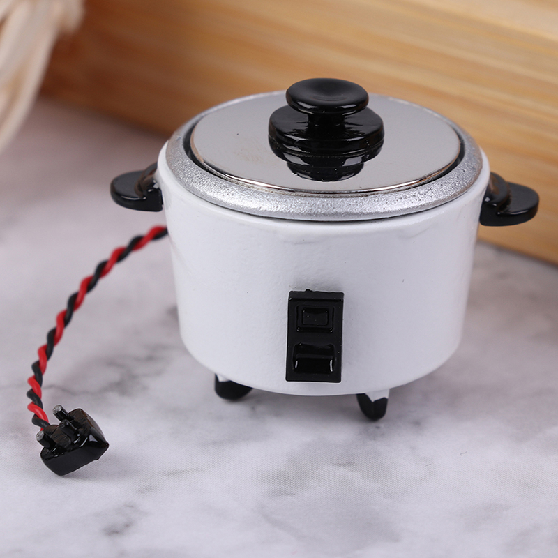 Kitchen Appliances For Gift - 1/12 Schaal Dollhouse Miniatuur Rijstkoker Machine