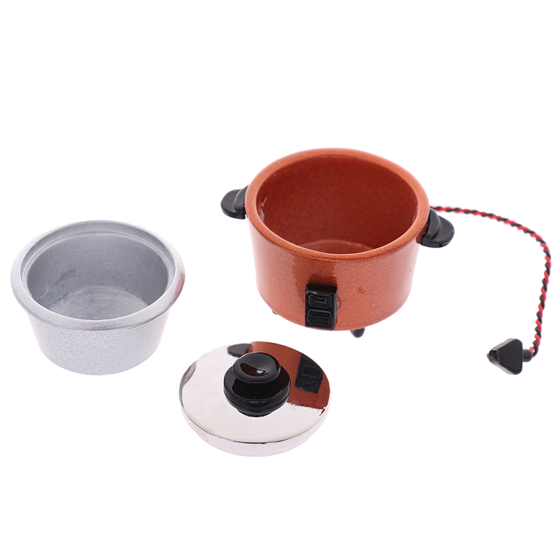 Kitchen Appliances For Gift - 1/12 Schaal Poppenhuis Miniatuur Rijstkoker Machine