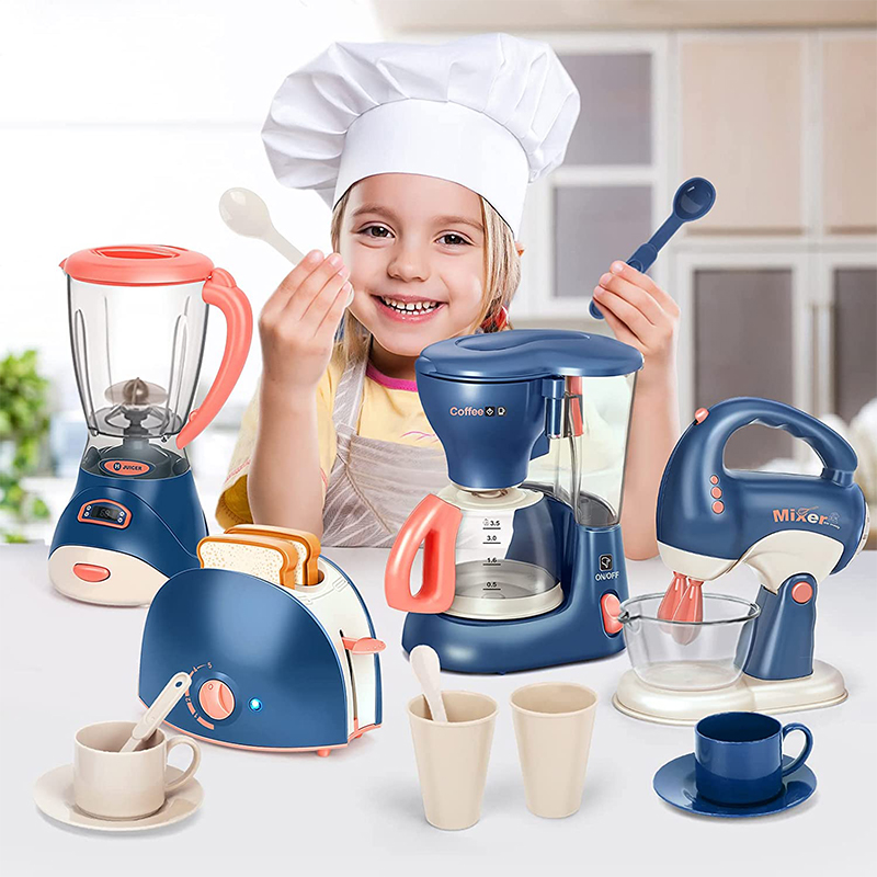 Kitchen Appliances For Gift - Mini-huishoudelijke apparaten Keukenspeelgoed, fantasiespelset met koffiezetapparaat