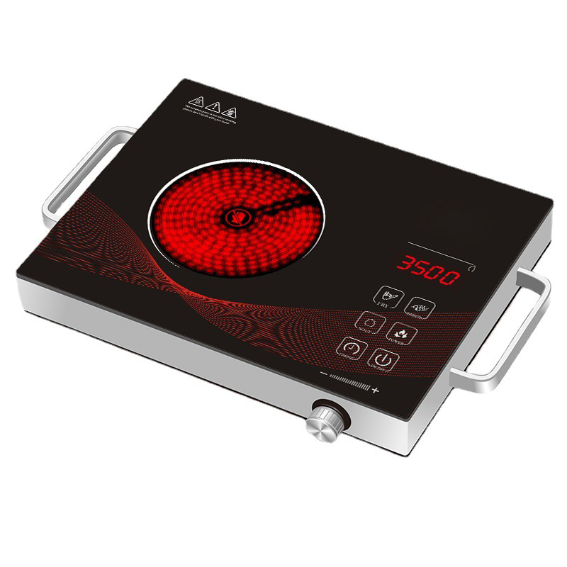 Induction Cooktop Portable - Huishoudelijke 3500W krachtige keramische kookplaat, zwart