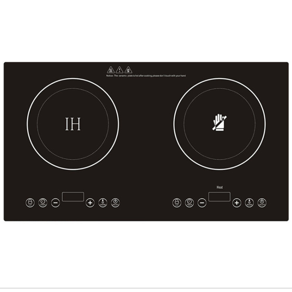 Induction Cooktop Portable - Ingebouwde dubbele inductiekookplaat Kookplaat Elektrisch fornuis