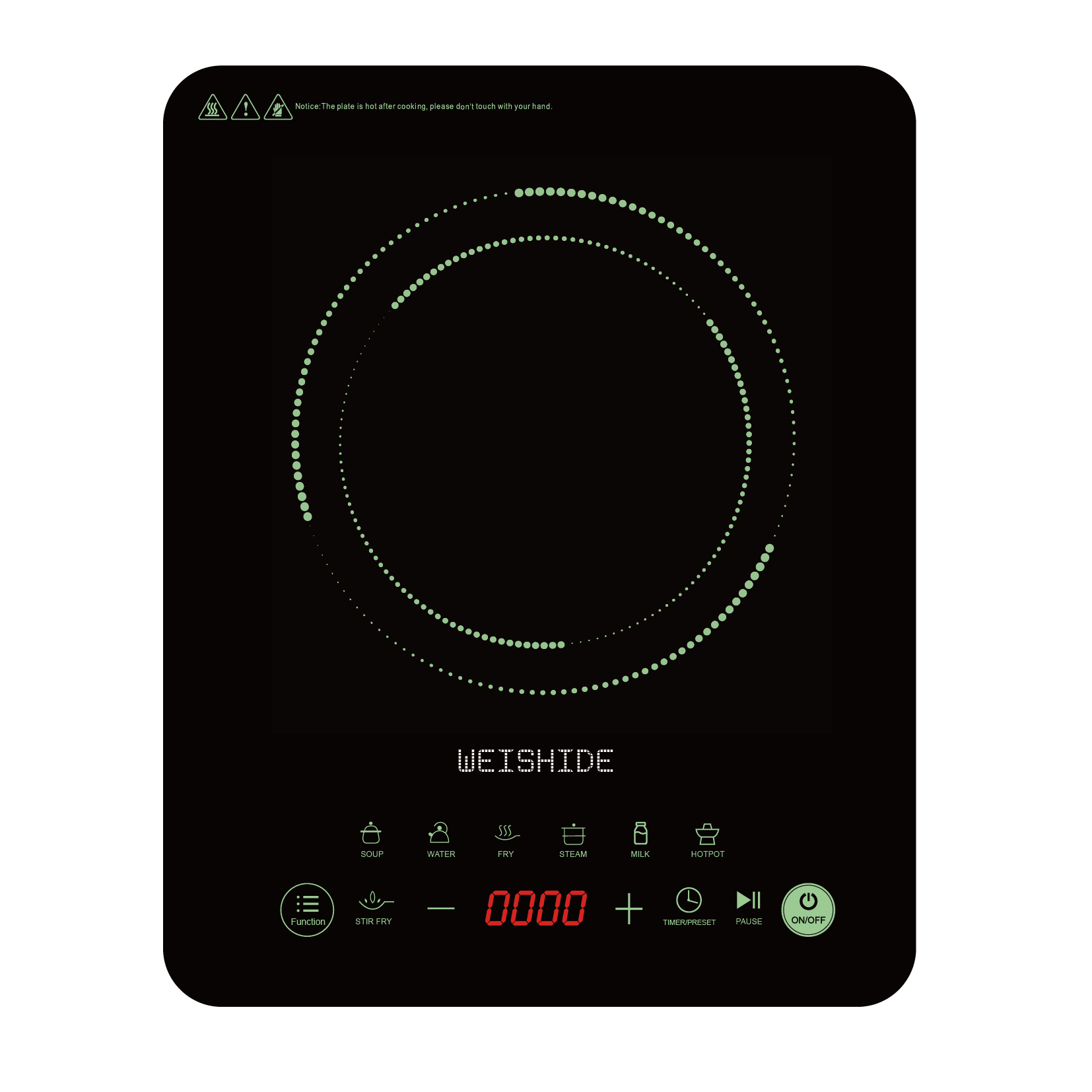 Induction Cooktop Portable - Multifunctionele inductiekookplaat Keramisch 1200W-1800W Draagbare elektrische