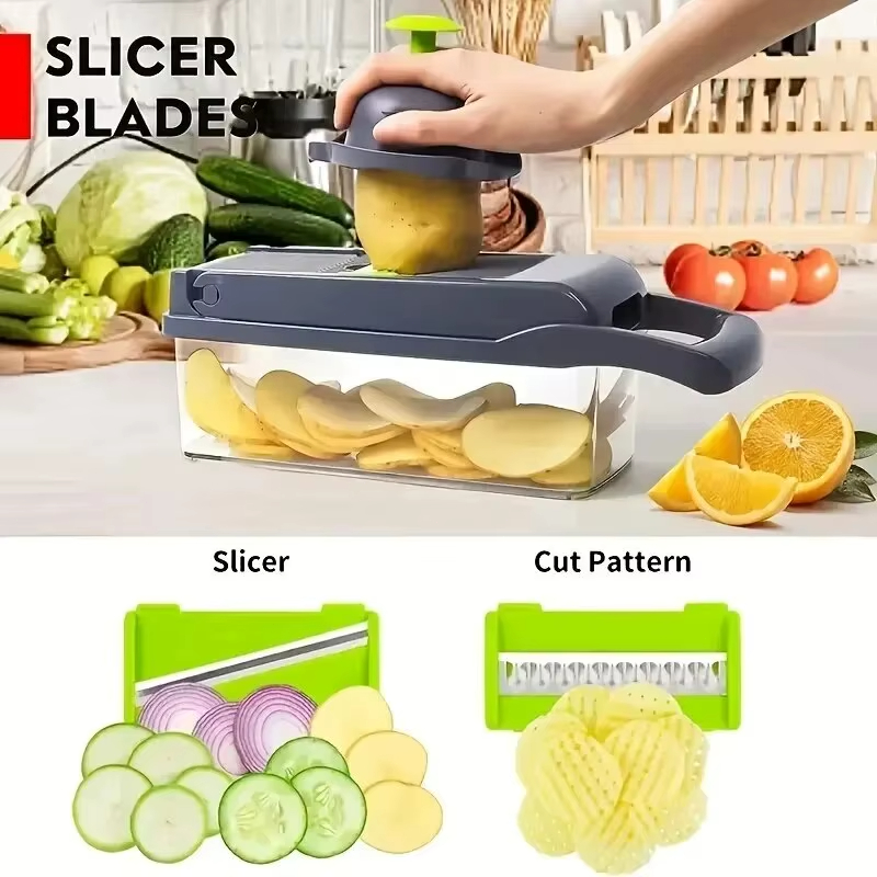 Kitchen Appliances Japan - Luxe groentesnijder - meerdere accessoires (messen/borstel/mandje),