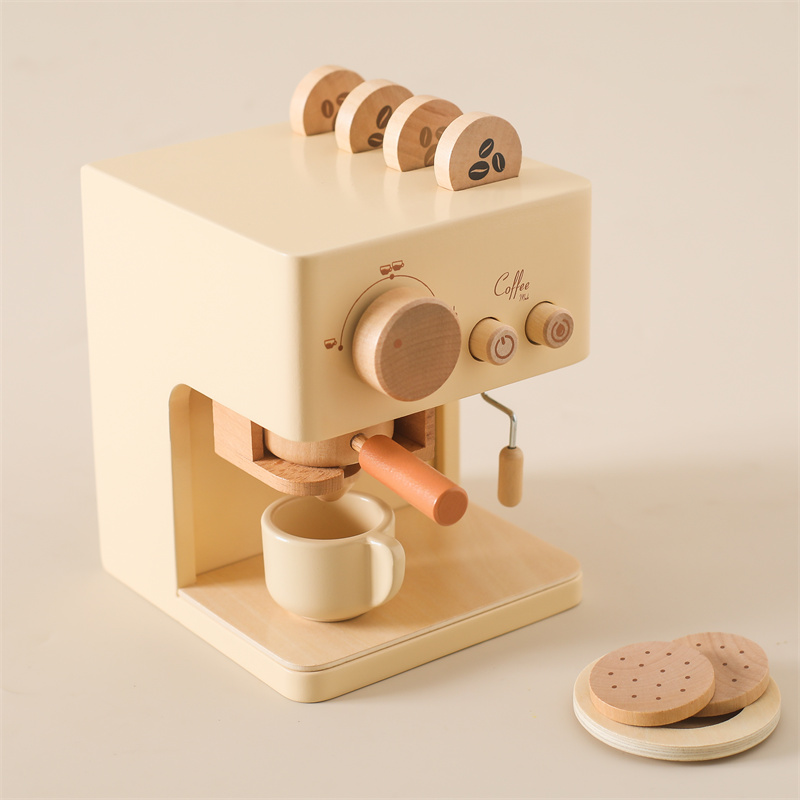 Kitchen Appliances For Kids - Kinderen Houten Montessori Speelgoedset Kinderen Koffiezetapparaat